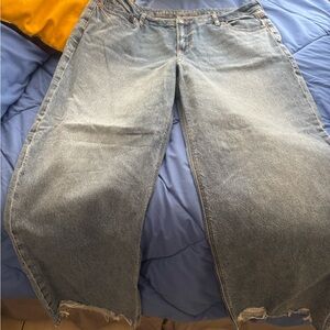 American Eagle Outfitters Light Blue Wide Leg Jeans